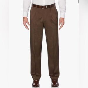 Savane Mens Pleated Front Birch 34Wx34L Expandable Comfort Wrinkle Free 10729716